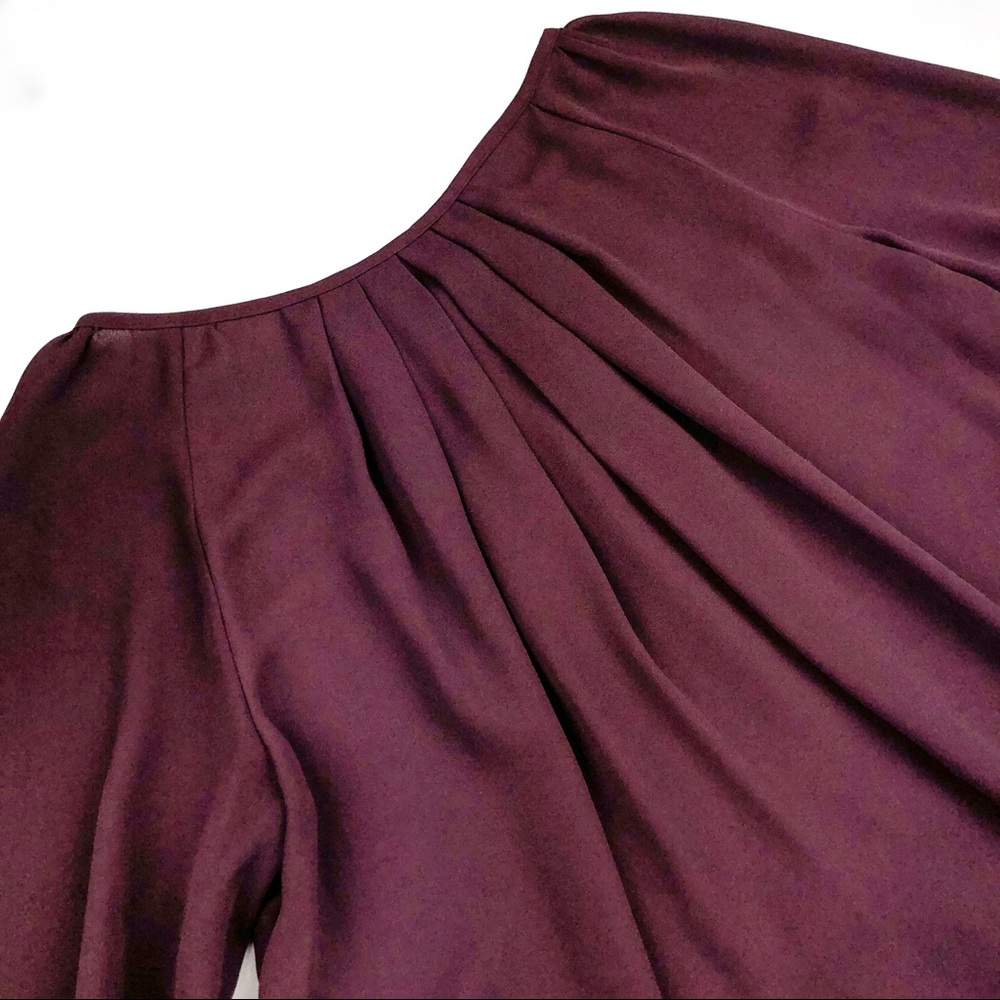 Boutique Boho Pleated Oversized Long Sleeve Blouse - Picture 6 of 8